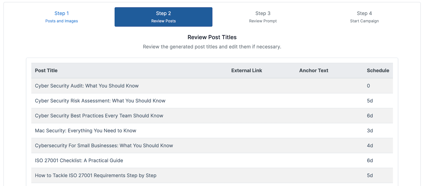 automated content update automated content csv upload screenshot