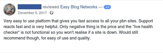 Facebook review