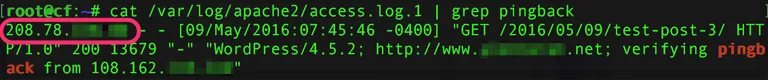 Pingback requet leaks real IP